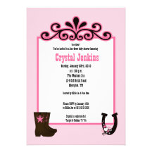 Cowgirl Invitation Template