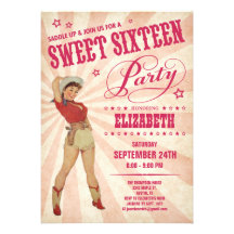 Cowgirl Invitation Template