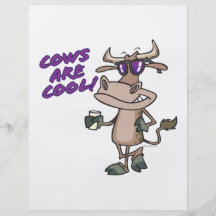 cows are cool funny animal cartoon personalized flyer