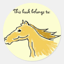 CQ- Horse 'This book belongs to:' stickers
