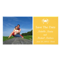 Crab Save The Date Photocard (Gold) Photo Card