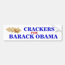 Crackers for Obama sticker Bumper Stickers
