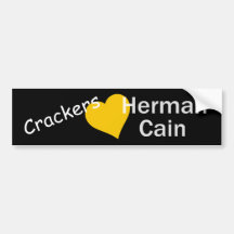 Crackers Love Herman Cain Bumper Sticker