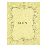 Crackled Paisley Vines Golden Taupe RSVP invitations