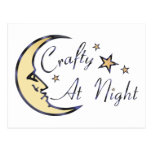 Crafty at Night Post Card
