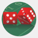Craps Table & Las Vegas Dice Stickers