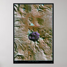 Crater Lake National Park, Oregon satellite poster