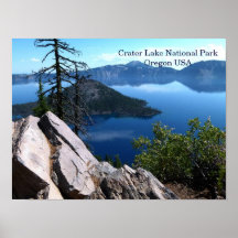 Crater Lake National Park Oregon USA Travel Poster