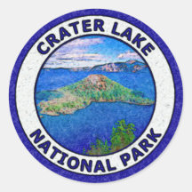 Crater Lake National Park Round Sticker