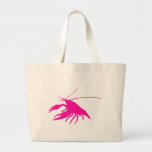 crawfish's silhouette (Pink) トートバッグ
