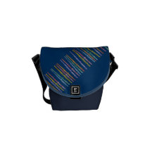 Crayon Flute Stripes Messenger Bag