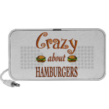 Crazy About Hamburgers Notebook Speaker