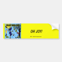 Crazy Bird Lady Design Bumper Stickers