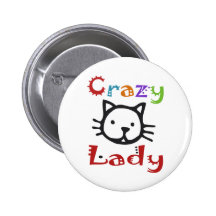 Crazy Cat Lady Button