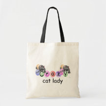 Crazy Cat Lady Canvas Bag