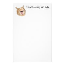 Crazy cat lady customised stationery