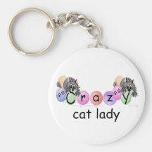 Crazy Cat Lady Keychain