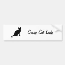 Crazy Cat lady sticker Bumper Stickers