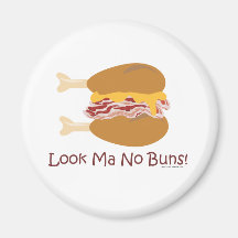 Crazy Chicken Sandwich Fridge Magnets