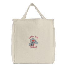 Crazy for Poodles Embroidered Bag