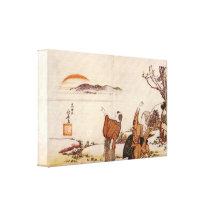 Crazy poetry by Hokusai Canvas Print