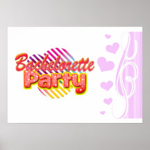 crazy wild fun retro bachelorette party bridal poster