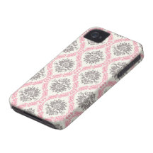 cream and grey tan damask bliss iPhone 4 covers