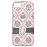 cream and grey tan damask bliss iPhone 5 cases