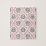 cream and grey tan damask bliss puzzle