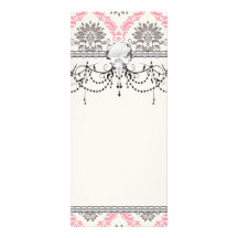 cream and grey tan damask bliss customized rack card