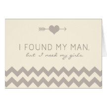 Cream & Champagne Chevron Maid of Honour Card