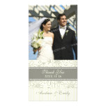 Cream Floral Thank You Wedding Photo Cards