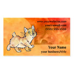 Cream Manx Cat Business Card - Fiery Orange
