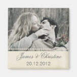 Cream, your photo wedding refrigerator magnet