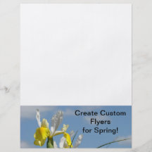 Create Custom Flyers for Spring! Iris Flowrers