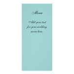 Create Your Own Blue Wedding Menu Cards Rack Card