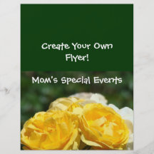 Create Your Own Flyers! Mum's Specila Events Green