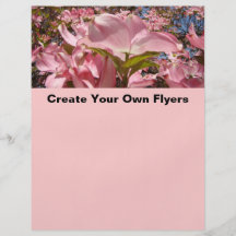 Create Your Own Flyers Pink Dogwood Flowers Office