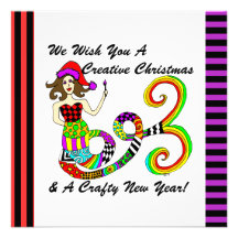 Creative Christmas Mermaid - Holiday Craft Event Invite