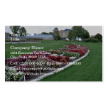 Creative colourful flower decoration in park business card template