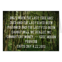 Cree Indian Earth Day Quote Card