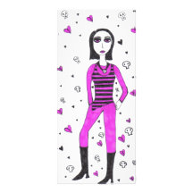 Creepy punk rack card template