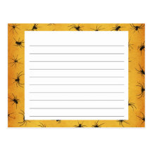 Creepy Spiders Halloween Recipe Card Post Card