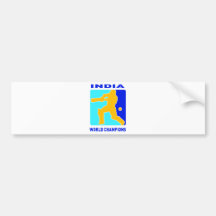 cricket india world champions bumper stickers