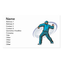 Cricket Pitcher Business Card Templates