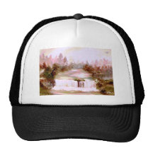 Cricket Waterfalls Romantic Waterfall Landscapes Mesh Hat