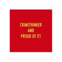crimethinker and proud of it postcard