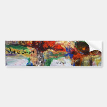"Crimson" reproduction abstract art Bumper Sticker