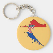 Croatia flag map key chain