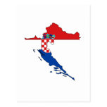 Croatia flag map post cards